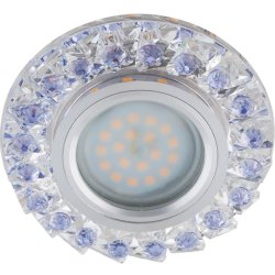 Встраиваемый светильник с LED подсветкой Fametto Luciole DLS-L120 GU5.3 CHROME-CLEAR+PURPLE (UL-00000367)