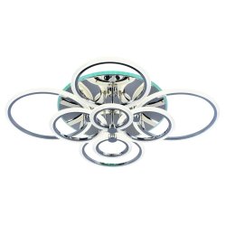 Светодиодная диммируемая люстра с ПДУ Profit Light 8076/8 CHR 212W+15W RGB