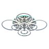 Светодиодная диммируемая люстра с ПДУ Profit Light 8076/8 CHR 212W+15W RGB