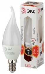 Светодиодная лампа E14 7W 2700К (теплый) Эра LED BXS-7W-827-E14 (Б0028482)