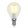 Филаментная лампа E14 6W 3000K (теплый) Air Uniel LED-G45-6W-WW-E14-CL GLA01TR (UL-00002201)