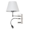 Бра с LED подсветкой и USB-портом Arte Lamp Elba A2581AP-2CC