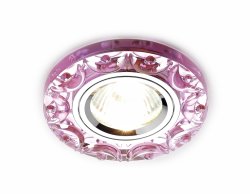 Встраиваемый светильник Ambrella light K217 PI розовый/прозрачный хрусталь MR16