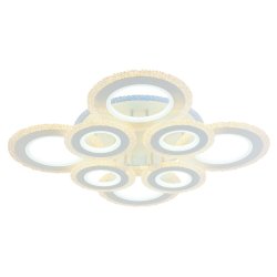 Светодиодная диммируемая люстра с ПДУ Profit Light 8081/4+4 WHT 288W+10W RGB