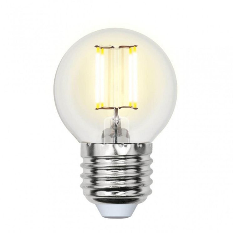 Филаментная лампа E27 6W 4000K (белый) Air Uniel LED-G45-6W-NW-E27-CL GLA01TR (UL-00002208)