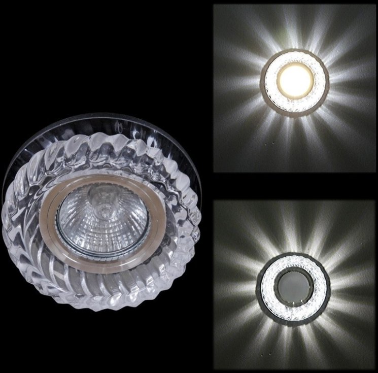 Встраиваемый светильник с LED подсветкой Reluce 71093-9.0-001D MR16 +LED3W BK (1390162)