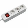 Набор из 2 шт, Удлинитель сетевой SONNEN PSW-183, 3 розетки c заземлением, выключатель 10 А, 1,8 м, белый, 513659