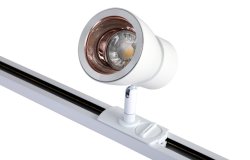 Однофазный светильник для трека Crystal Lux CLT 0.31 009 WH-GO