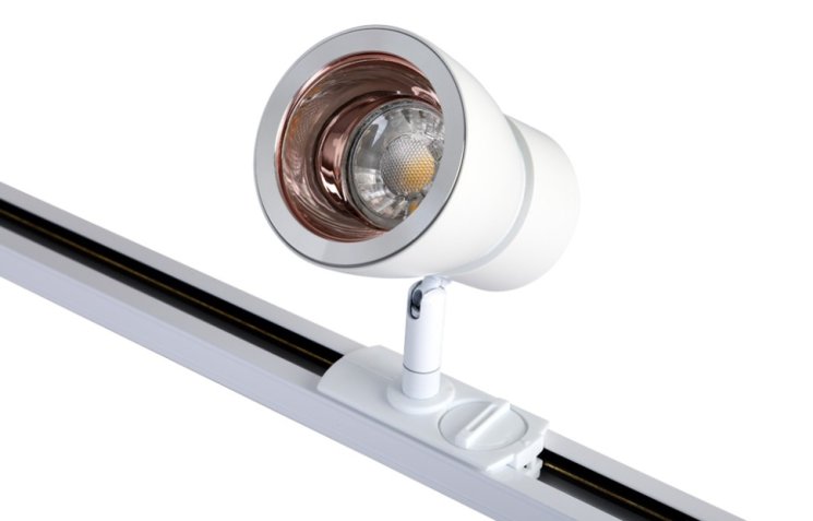 Однофазный светильник для трека Crystal Lux CLT 0.31 009 WH-GO