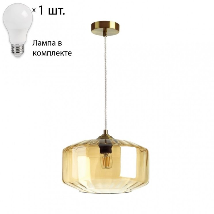 Подвесной светильник с лампочкой Odeon Light Binga 4747/1+Lamps А60