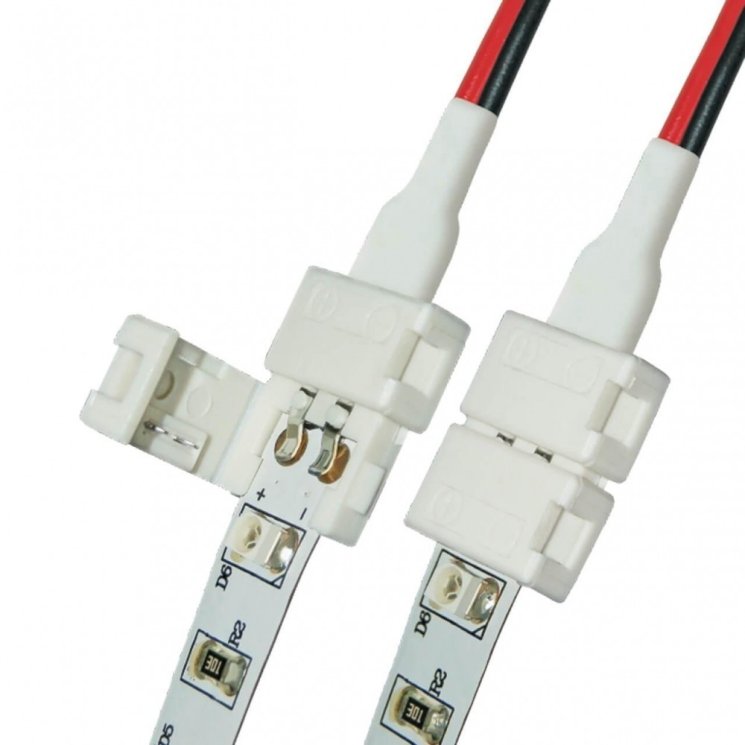 20шт. Коннектор провод для соединения светодиодных лент 3528 с блоком питания IP20 Uniel UCX-SD2/A20-NNN WHITE 020 POLYBAG (06608)