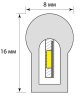Светодиодная влагозащищенная лента (UL-00003769) Uniel 8W/m 120LED/m 2835SMD желтый 50M ULS-N21-2835-120LED/m-8mm-IP67-220V-8W/m-50M-Yellow