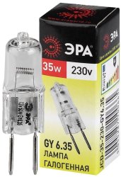 Галогенная лампа GY6.35 35W 3000К (теплый) Эра GY6.35-JCD-35W-230V (C0027373)