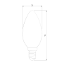 Филаментная светодиодная лампа E14 7W 3300K (теплый) C35 Elektrostandard BLE1411 (a049066)