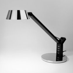 Светодиодная настольная лампа с сенсорным управлением Slink Eurosvet 80426/1 черный/серебро (a053230)