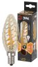 Филаментная светодиодная лампа Е14 7W 2700К (теплый) Эра F-LED BTW-7W-827-E14 gold (Б0027966)