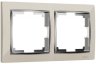 Рамка на 2 поста (слоновая кость/хром) Werkel W0021903