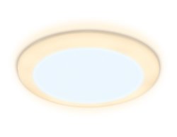 Встраиваемый cветодиодный светильник с регулируемым крепежом и подсветкой Ambrella light Downlight DCR307