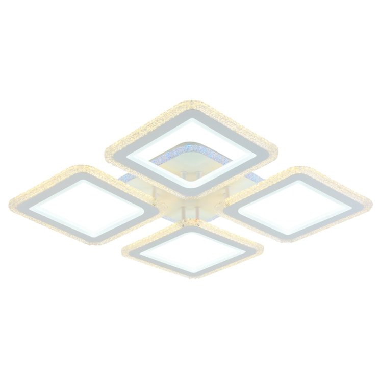 Светодиодная диммируемая люстра с ПДУ Profit Light 8085/4 WHT 209W+8W RGB