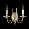 Бра Crystal Lux с лампочками VICTORIA AP2 GOLD/AMBER+Lamps E14 Свеча