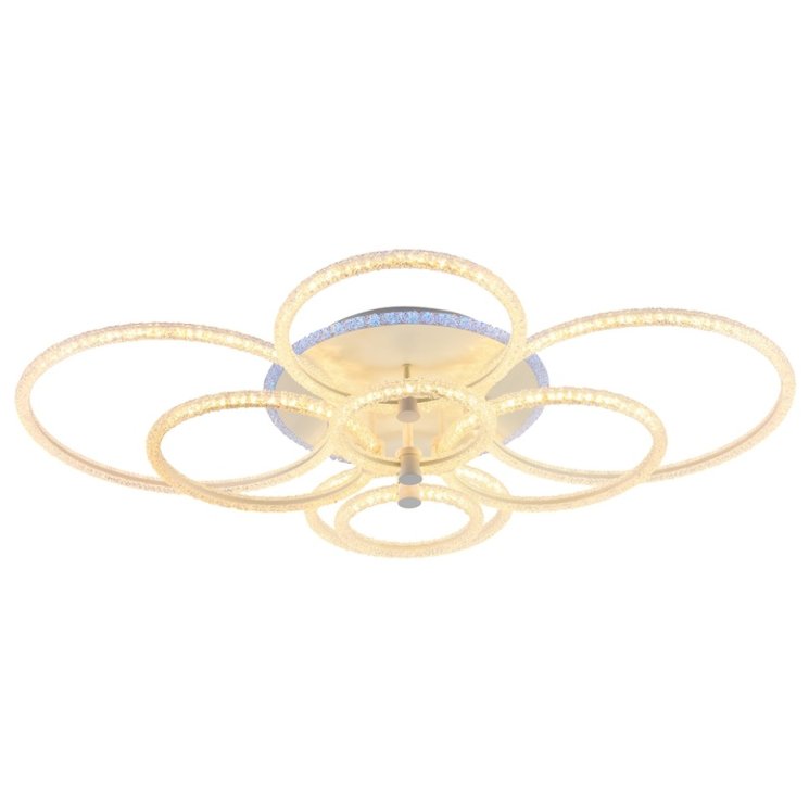 Светодиодная диммируемая люстра с ПДУ Profit Light 8024/8 WHT 232W+10W RGB
