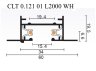 2м. Однофазный встраиваемый шинопровод Crystal Lux CLT 0.121 01 L2000 WH