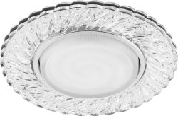 Светильник встраиваемый с белой LED подсветкой Feron CD4021 потолочный GX53 без лампы прозрачный 29474