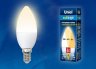 Лампа светодиодная (UL-00002373) Uniel E14 6W 3000K матовая LED-C37-6W/WW/E14/FR/MB PLM11WH