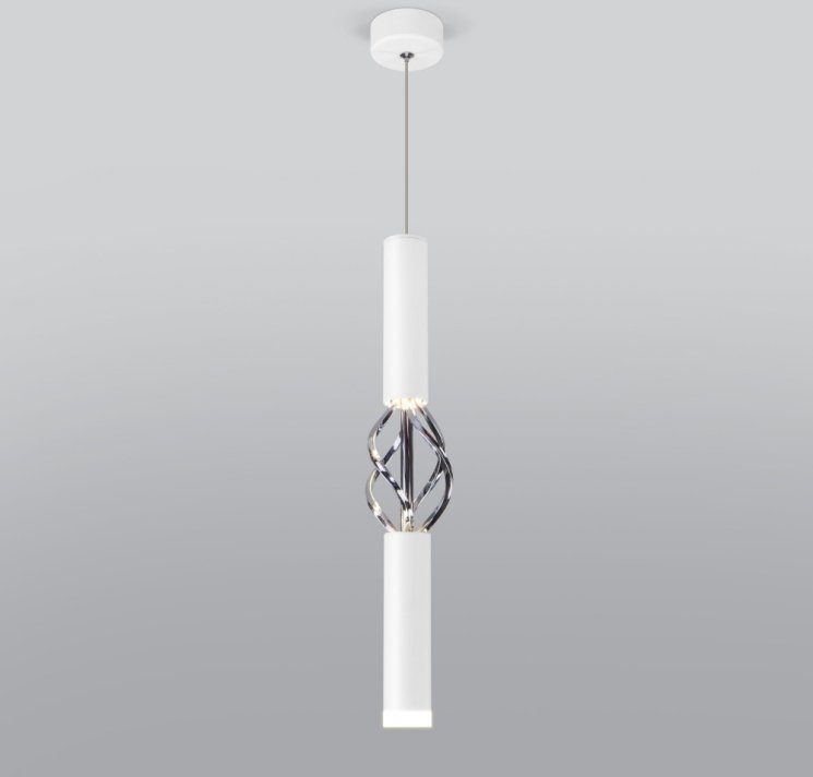 Подвесной светодиодный светильник Евросвет Lance 50191/1 LED белый/хром (a049108)