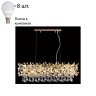 Подвесная люстра Crystal Lux с лампочками Romeo SP8 Gold L1000+Lamps E14 P45