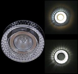 Встраиваемый светильник с LED подсветкой Reluce 71090-9.0-001D MR16 +LED3W BK (1390159)