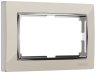 Рамка для двойной розетки (слоновая кость/хром) Werkel W0081903