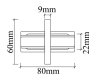 Соединитель прямой для однофазного шинопровода CLT 0.2211 Crystal Lux CLT 0.2211 01 BL