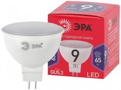 Лампа светодиодная ЭРА GU5.3 9W 6500K матовая MR16-9W-865-GU5.3 R Б0045353