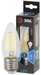 Филаментная светодиодная лампа E27 5W 4000К (белый) Эра F-LED B35-5W-840-E27 (Б0027934)