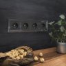 Рамка на 4 поста (черный) Werkel W0041208